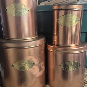 1950's Copper Canister Set